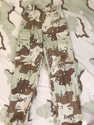 GI VINTAGE CAMO BDU PANTS 6 COLOR DESERT STORM CAMOUFLAGE