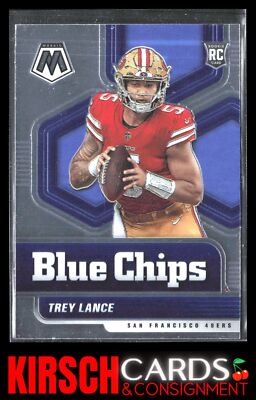Trey Lance 2021 Panini Mosaic #3 Blue Chips San Francisco 49ers