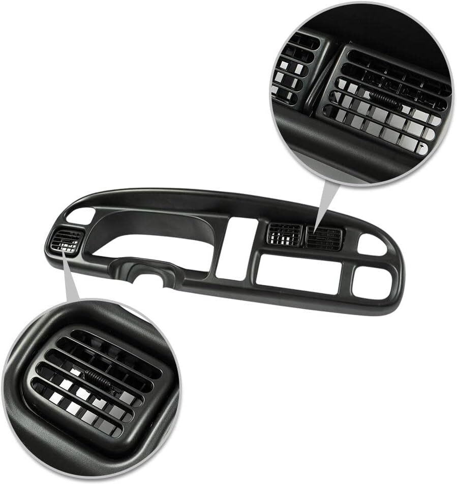 Dash Board Bezel Cover Instrument W/Vents Fit For 98-02 Dodge Ram 1500 2500 3500