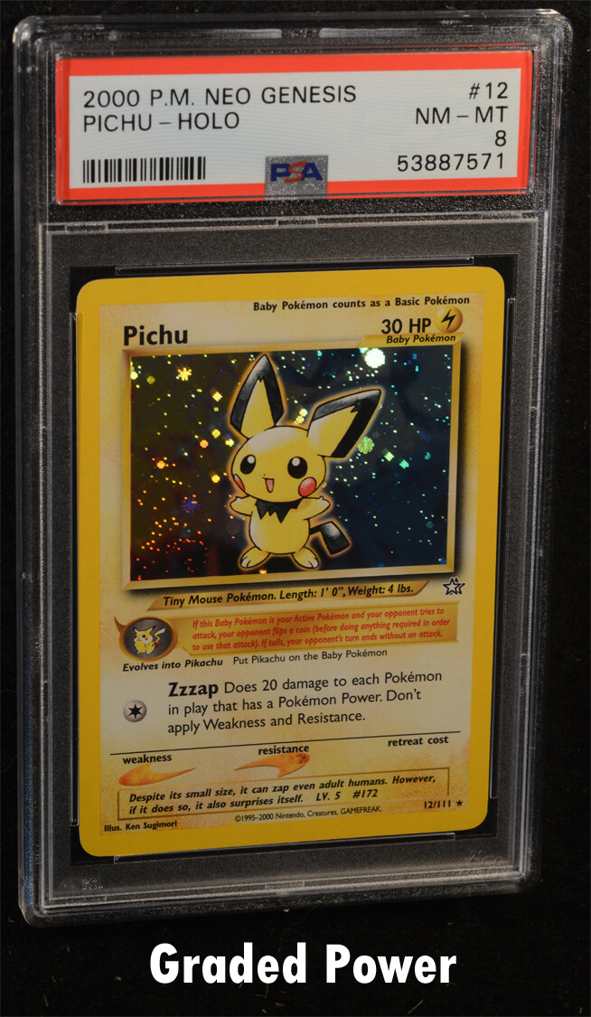Neo Genesis Unlimited Pichu PSA 8 HOLO (7571) 12/111 Pokemon | eBay