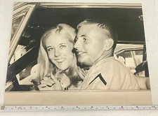 George Fulmer 1940s VTG 8x10 B&W Photo Navy Man USN & Girl Wartime WW2 WWII COA