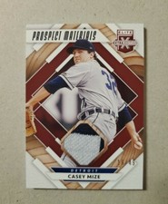 2020 Elite Extra Prospect Materials Red /49 Casey Mize #PM-CM 2 Color Patch Jsy