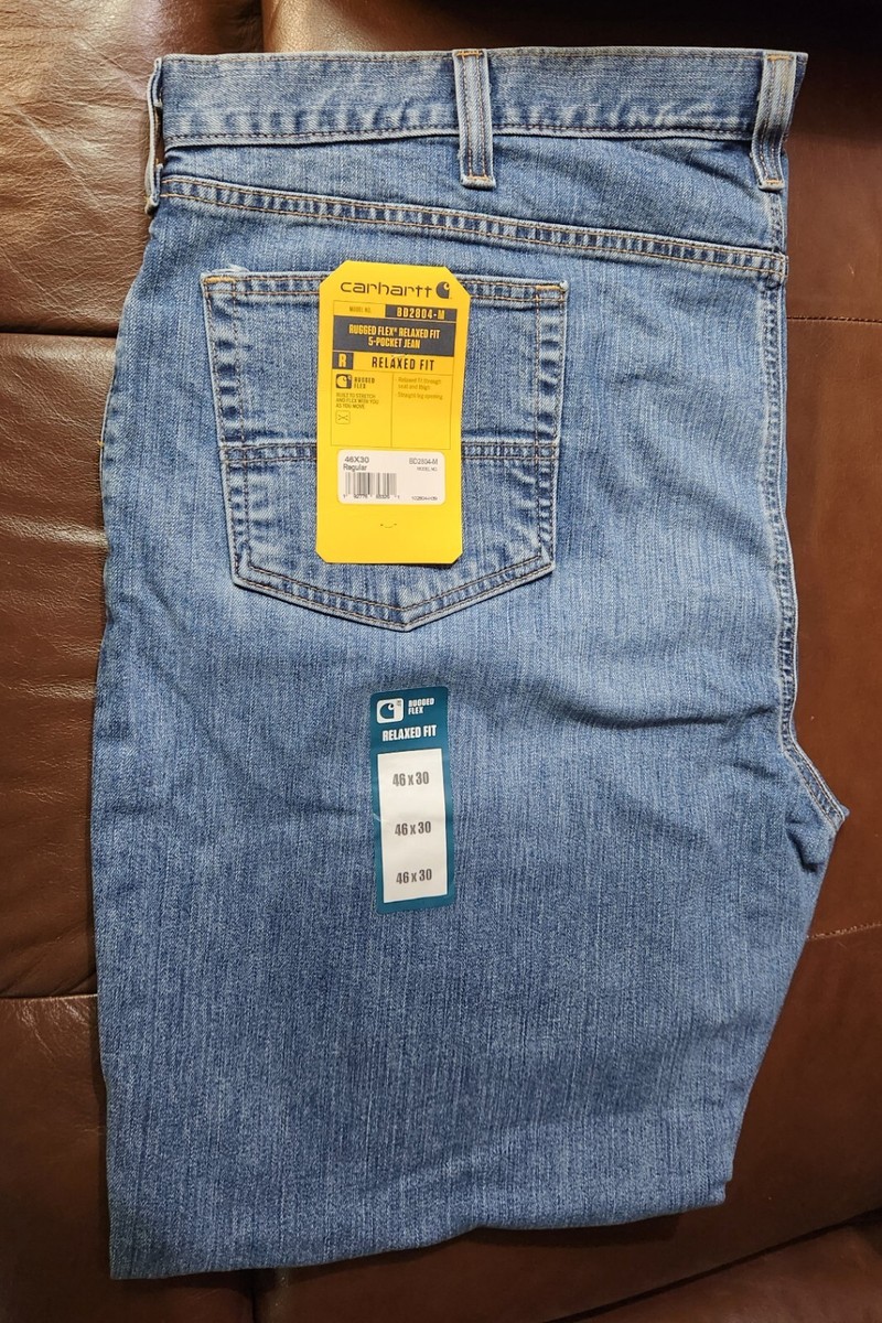 NWT CARHARTT BD2804M Rugged Flex Relaxed Fit 5 pocket JEAN