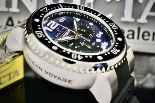 NEW Invicta Men's 52MM GRAND Pro Diver OCEAN VOYAGE BLUE Dial Chrono Strap Watch - Picture 4 of 8