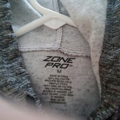 Men's "Zone Pro" Dark Heather Gray & Black Hoodie Size Medium - Picture 4 of 4