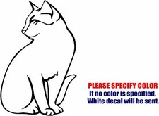 Vinyl Decal Sticker - Cat Sitting Kitty Kitten Pet Animal Car Truck JDM Fun 7"