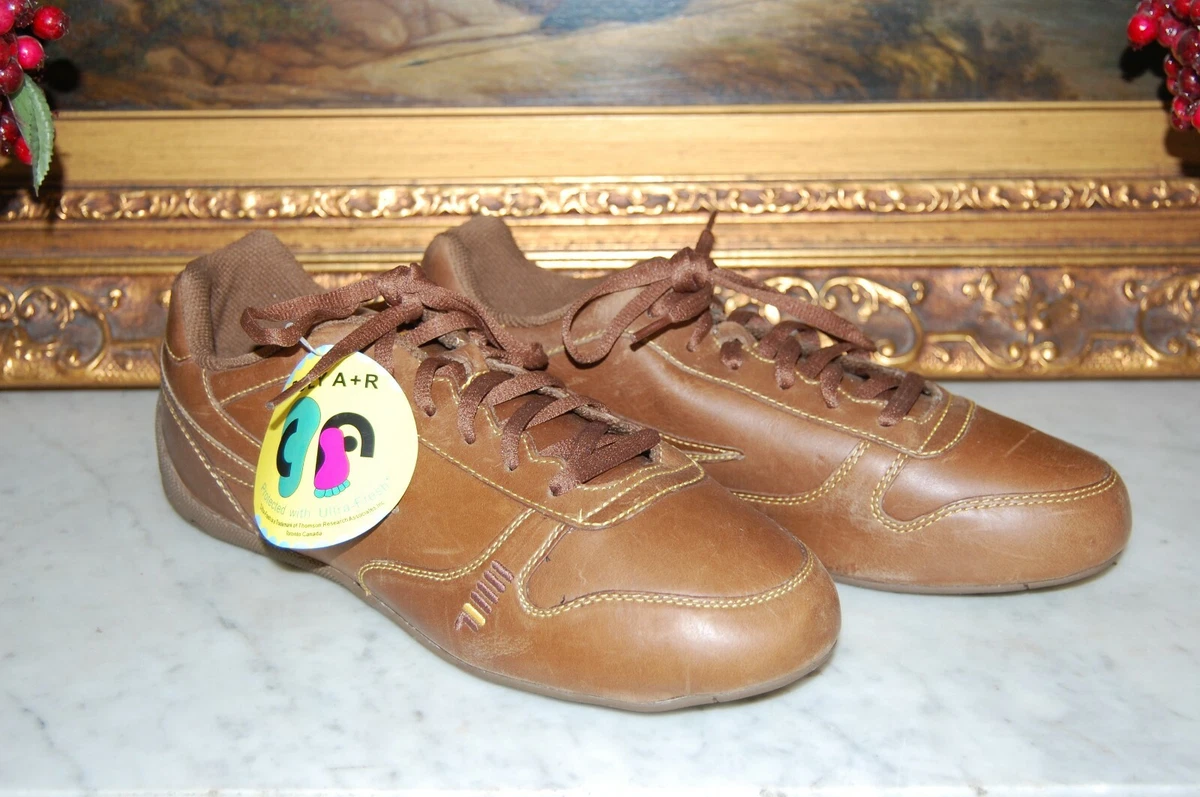 NWOB FILA BROWN LEATHER POLY A R MENS OXFORD DRESS SNEAKER SHOES