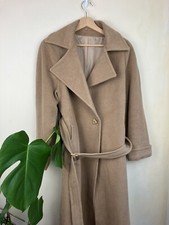 Mark Russel Wool Overcoat Womens Belted Thick Trench Cashmere Size 12