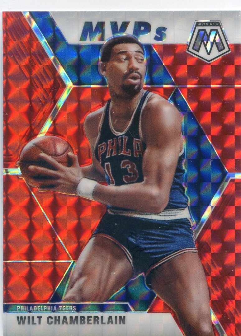 2019-20 Panini Mosaic Basketball WILT CHAMBERLAIN MVPS #300 RED PRIZM 76ERS