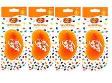JELLY BELLY 15212 TANGERINE 3D GEL CAR AIR FRESHENER PACK OF 4 JELLYBEAN DESIGN