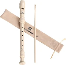 Soprano Recorder Instrument Kids Student Fingering 8 Hole Flute Beginner Beige+