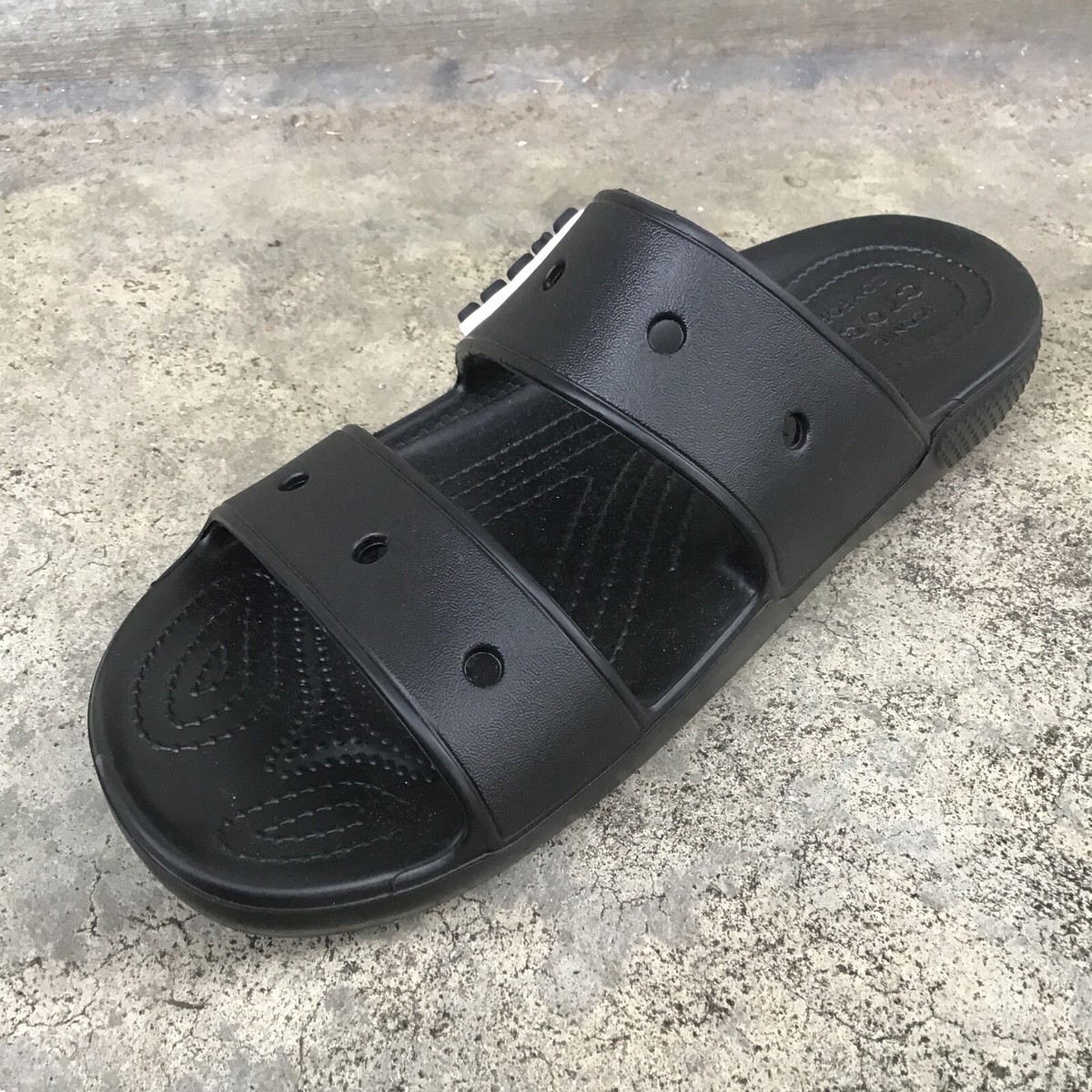 Crocs 206761-001 Classic Black Double Strap Sandal Size Mens 10
