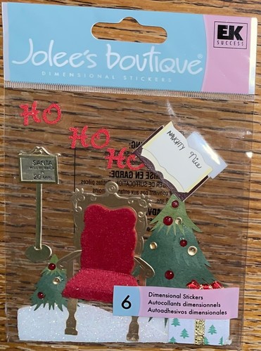 RARE Jolees Picture W/ Santa Mall CHRISTMAS Naughty Nice GIFT Scrapbook Stickers - Picture 5 of 8
