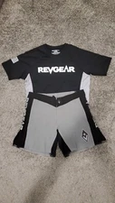 REVGEAR STEALTH HYBRID MMA SHORTS AND BIONIC RASHGUARD - GRAY/BLACK