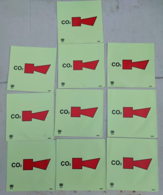 IMO Saftey Label Sign Fire Control  Co2 Horn Reflective Radium  10 Pc Lot