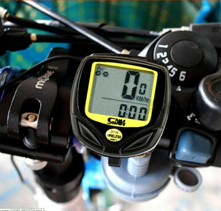 WATERPROOF WIRELESS LCD BIKE COMPUTER SPEEDO ODOMETER SPEEDOMETER BICYCLE UK - Image 3 of 4