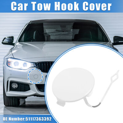 Tow Hook Eye Hole Cover Cap Compatible for BMW F32 F33 F37 White Frond Right