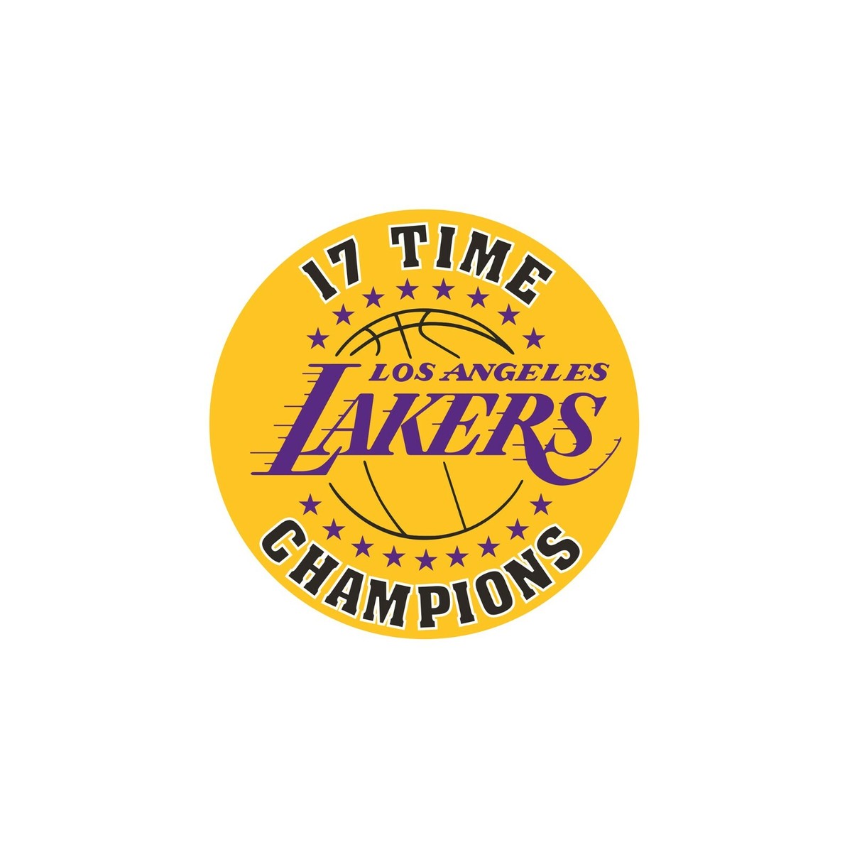 LOS ANGELES LAKERS - 17 TIME NBA CHAMPIONS - LAPEL/HAT PIN - NBA