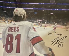 JAMIESON REES Signed 8x10 Photo! CAROLINA HURRICANES, “ GO CANES”   !!! .  W/COA