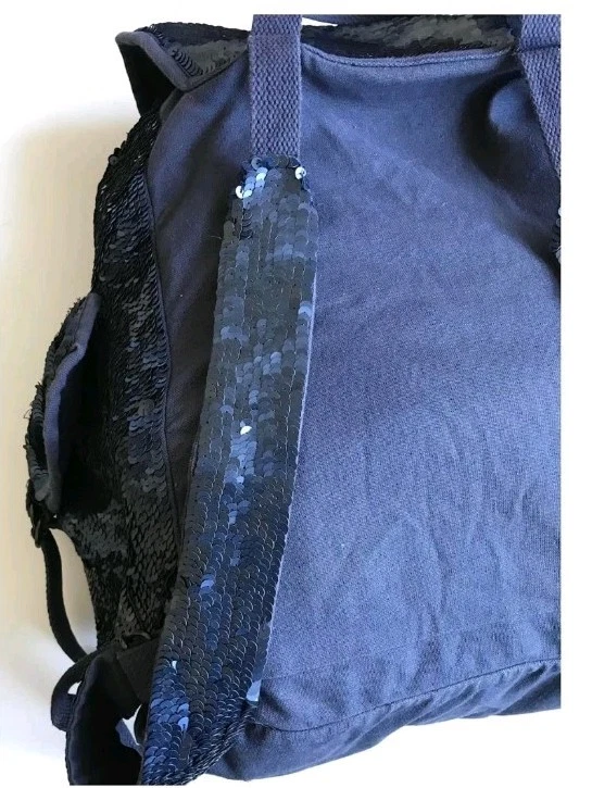 Sophie Hulme Postman großer Pailletten Rucksack dunkelblau UVP 795£ selten Designer - Bild 4 von 4