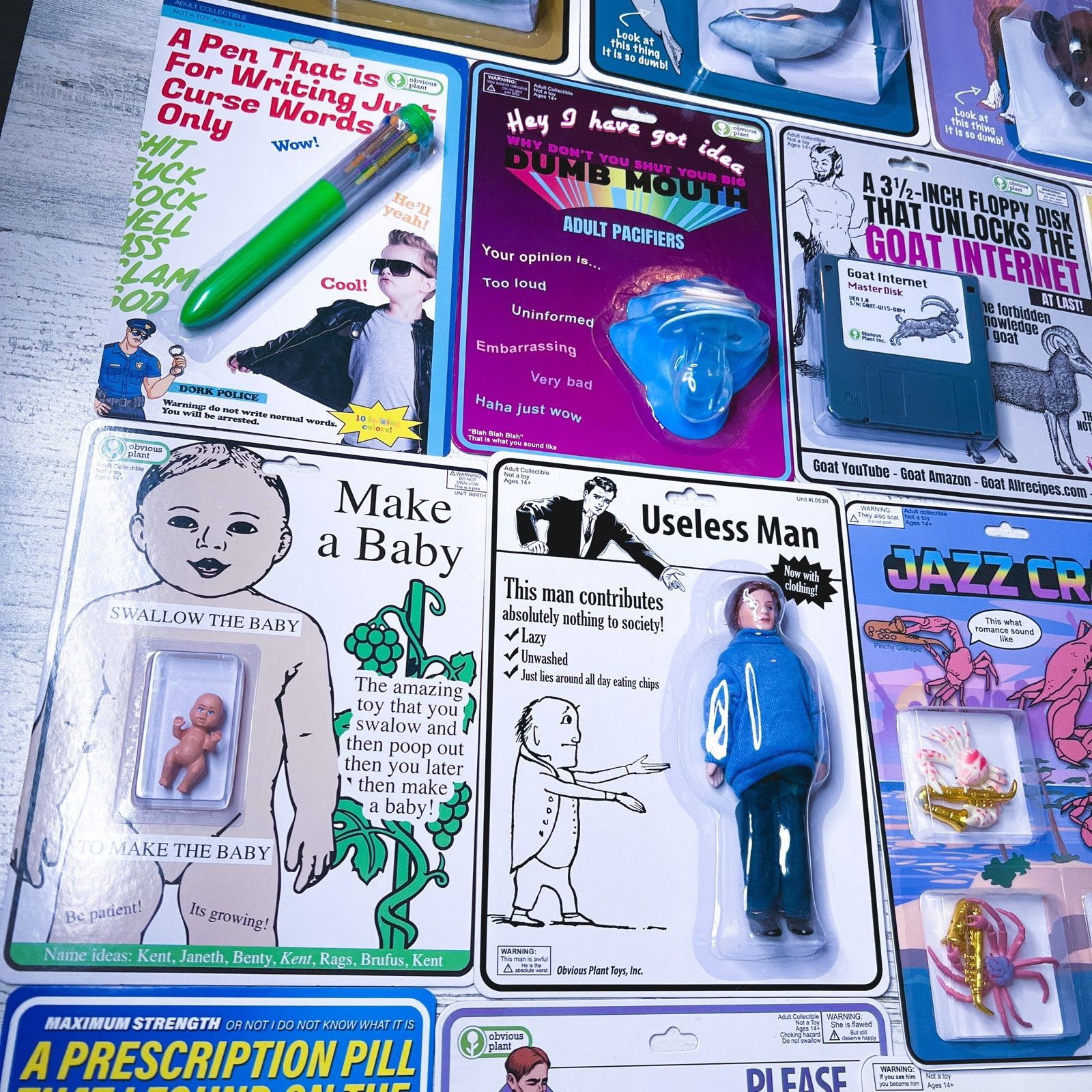 17pc Obvious Plant Toy Collectible Lot RARE Corn man Sneppy Stupidest Animal