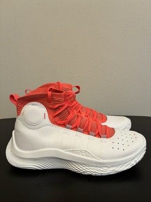 Under armour Curry 4 Flotro White Red 3024861-100 Men Size 14 No