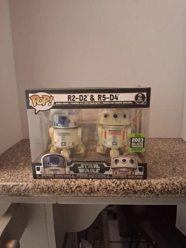 Funko Pop! Star Wars R2-D2 and R5-D4 2 Pack 2023 Galactic Convention Exclusive