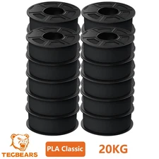 TECBEARS 20KG Black Rapid PLA 3D Printer 600mm/s PLA Classic Filament 1.75mm