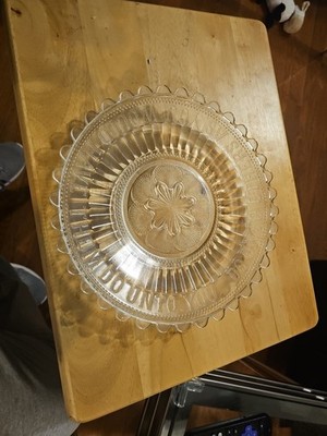 ANTIQUE MCKEE DO UNTO OTHERS AS YOU WOULD HAVE THEM DO UNTO YOU CLEAR PLATE DISH