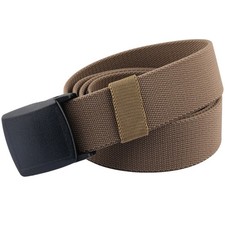 Elastic Belts for Men, Military Style Stretch Webbing Tactical Duty Belt Kha...