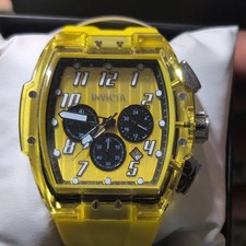 NEW Invicta S1 Rally Kinesia Anatomic Yellow 47mm Chronograph Watch 45482