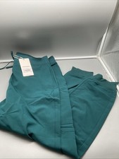 Mandala Scrubs Women HighWaist Jogger Reg Pant Sz Large Color Caribbean Blue NWT