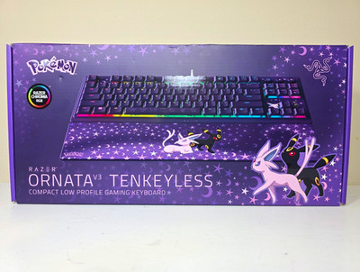Razer Ornata V3 Tenkeyless Pokemon Edition Purple Illuminated Keyboard