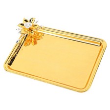 C-European Style Gold Serving Tray For Living Room Decorative Food Service