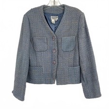 Pendleton Blue Tweed Blazer Jacket Regular 12P