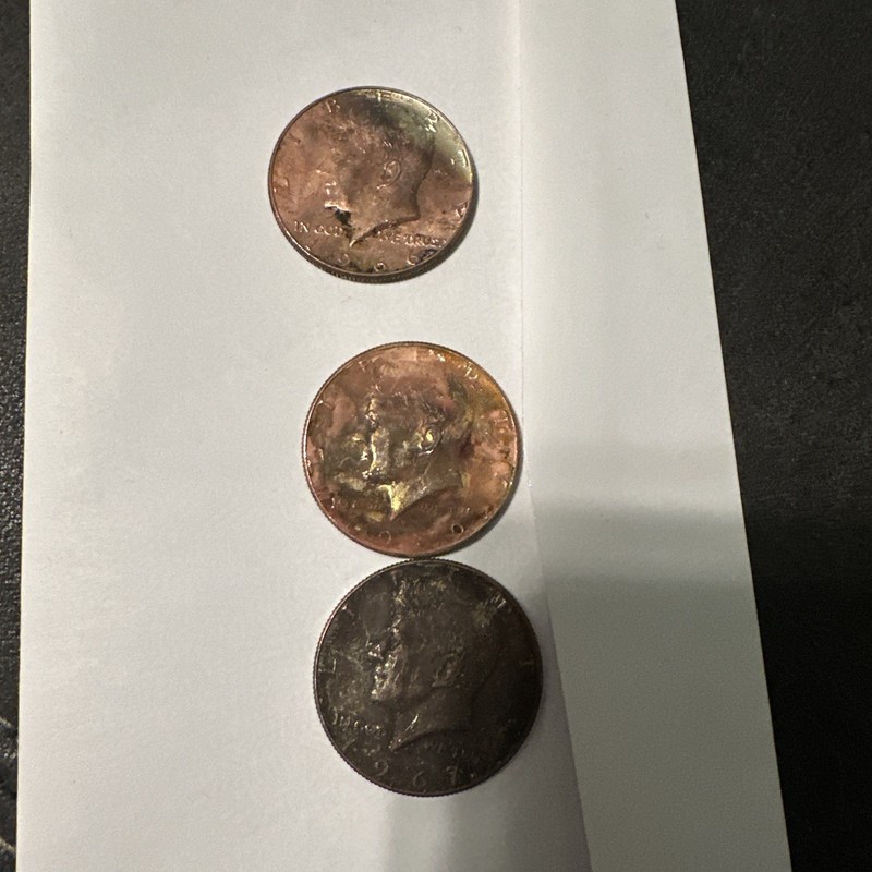 [Lot of 3] 66-69 40% Silver Kennedy Half Dollar Circulated  !!