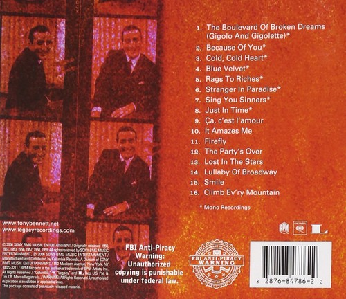 Bennett Tony Tony Bennett's Greatest Hits Of The '50s (CD) (UK IMPORT) - Picture 3 of 3