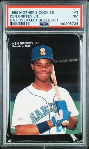 Ken Griffey Jr Rookie 1989 Mother’s Cookies PSA 7 RC #3 Vintage Regional Issue
