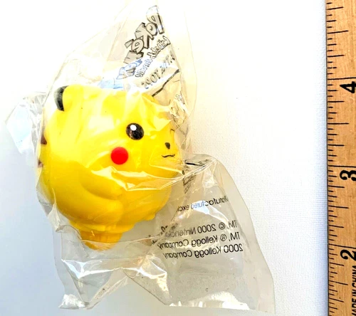VINTAGE 2000 KELLOGG'S BATTLE TOPS POKÉMON PIKACHU NEW SEALED PROMO TOY