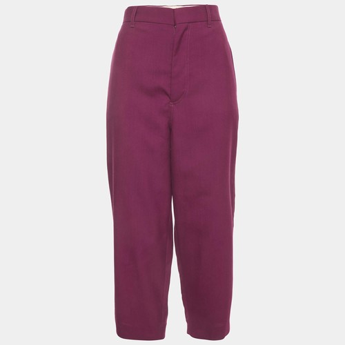 Marni Purple Virgin Wool Regular Fit Pants M
