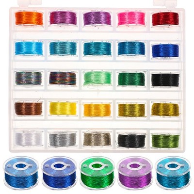 25 Rolls of Embroidery Threads Decorative Sewing Threads Sewing Supplies