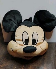 Vintage Disney Mickey Mouse Mylon Head 3D Face Pillow Plush