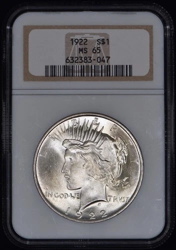 1922 Peace Silver Dollar $1 NGC MS65 - Exceptionally Flashy GEM!