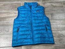 Patagonia Kids Boys Girls Teal Down Quilted Sweater Puffer Vest Sz Large 12