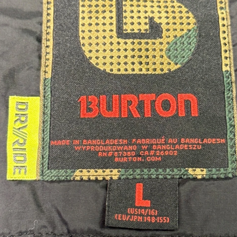 Burton Kids Camo Insulated Waterproof Snowboard Ski Jacket Hooded Size L - Image 3 of 4