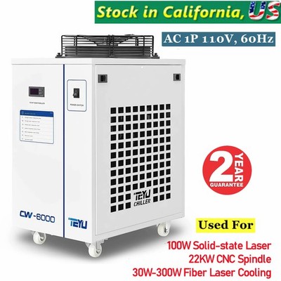 S&A CW-6000DN Industrial Water Chiller for 100W Solid-state Laser 30W-300W Fiber