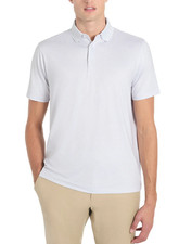 Hickey Freeman Mens Short Sleeve Polo Shirt, Color Gray, Size Large