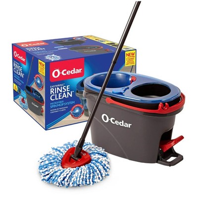 O-Cedar RinseClean Spin Mop With 2-Tank System and Microfiber Mop Head