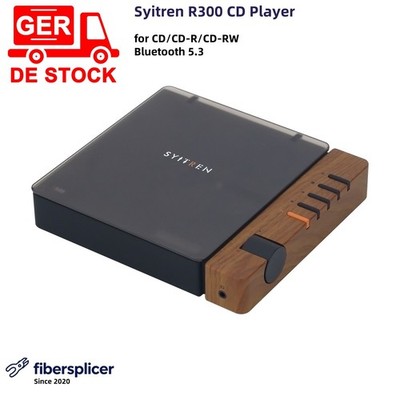 Syitren R300 Wooden CD Player Bluetooth 5.3 Audio Player for CD/CD-R/CD-RW DE
