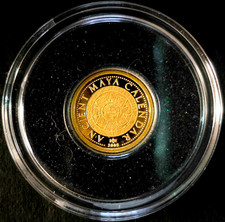 MEDAGLIA D'ORO - SAMOA - 1 DOLLARO D'ORO - CALENDARIO MAYA - 2008 - CAPSULA